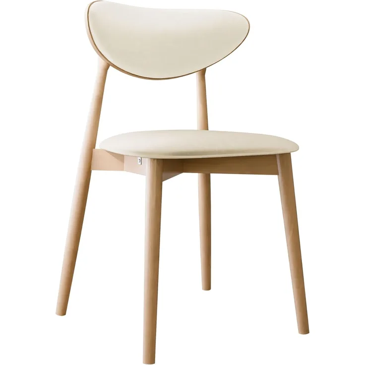 Esszimmerstuhl Bretoka C, Stuhl aus Buchenholz für Küche, Restaurant (Buche / Magic Velvet 2250)