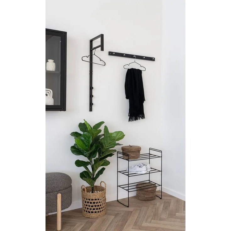 House Nordic Kleiderständer, Metall, schwarz, 3x30x82 cm – Bild 5