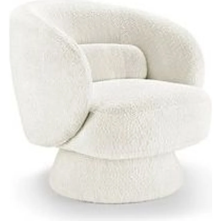 riess-ambiente Drehsessel BOSSA NOVA weiß (Einzelartikel, 1-St), Wohnzimmer · Bouclé · 360° drehbar · Scandinavian Design – Bild 6