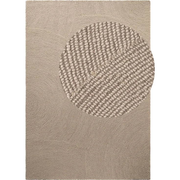 HANSE Home Wollteppich Calmio, auch als Läufer und in rund, rechteckig, Höhe: 18 mm, Handgetuftet, Wolle, Natur, Wohnzimmer, Schlafzimmer, Skandi, Hygge – Bild 2