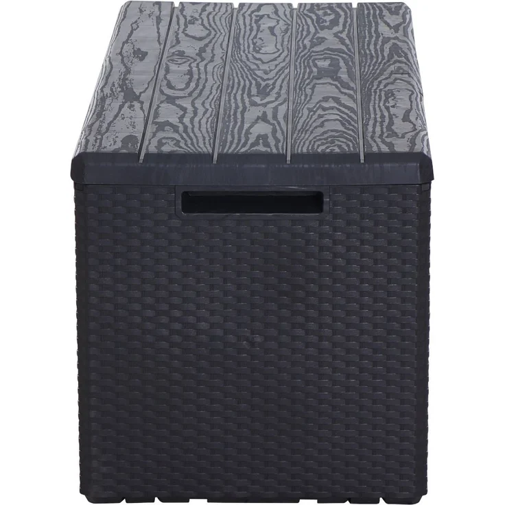 Kissenbox >Portofino< in anthrazit, Kunststoff - 123,7x56,2x54,5cm (BxHxT) – Bild 5