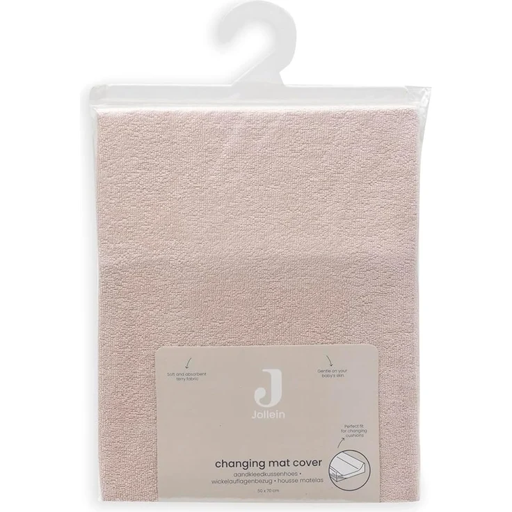 Jollein Wickelauflage Bezug Frottee - 50x70 cm - Baumwolle - Oeko-Tex Zertifiziert - Silk Rose – Bild 5