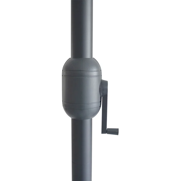 Primaster Sonnenschirm Kreta creme Ø 300 cm Marktschirm Kurbel neigbar UV-Schutz – Bild 4