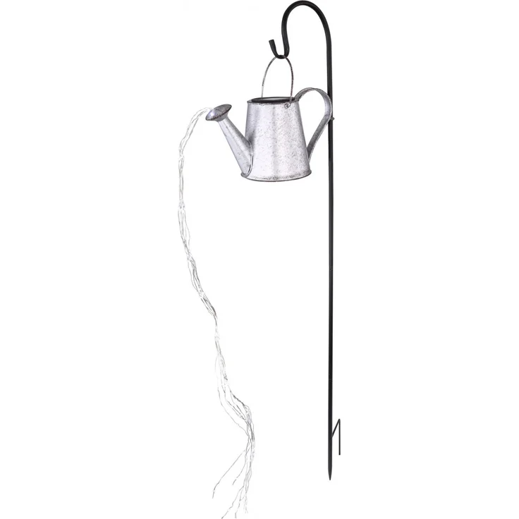 Solarleuchte Gießkanne Silber Solarlampe Außen Außenleuchte Solar 33652 – Bild 2