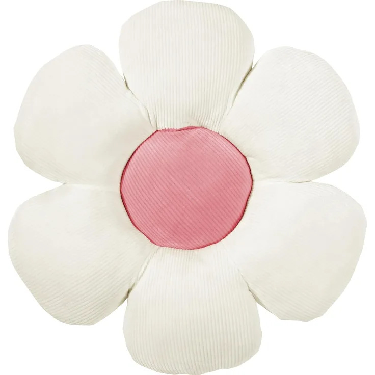 MAGMA Formkissen Blume MINNIE Cordsamt elfenbein