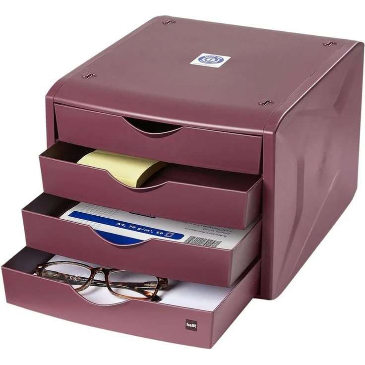 helit Schubladenbox H6429525 DIN A4 26,5 x 33,2 x 21,5 cm – Bild 3