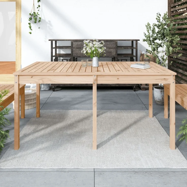 Gartentisch, Balkontisch 159,5 x 82,5 x 76 cm Massivholz Kiefer – Bild 1