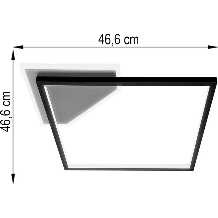 LED Deckenleuchte, schwarz, dimmbar, L 46,6 cm – Bild 5