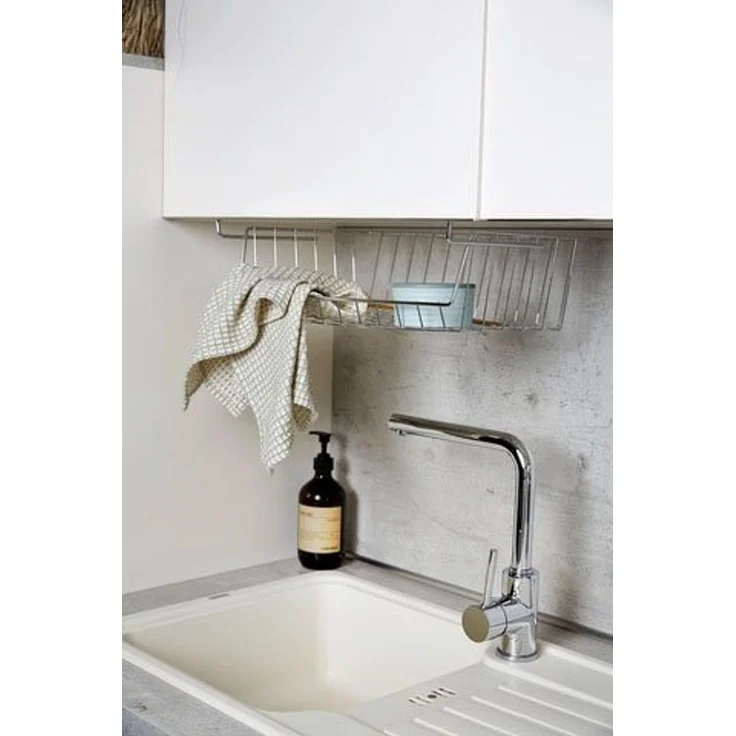 WENKO Organizer, Aufbewahrungskorb aus Chrom mit Anti-Rutsch-Gummierung – Bild 3