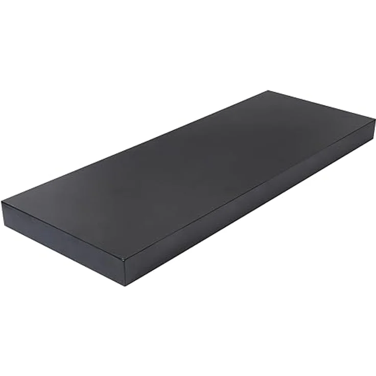 EUGAD Schweberegale Wandregale Eckwand Lagerregale unsichtbare Montage Bücherregale, 25 x 23 x 3,8 cm, Schwarz Schweberegal – Bild 2