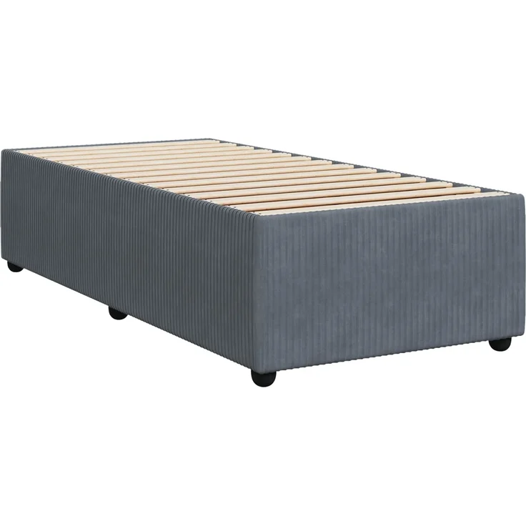 vidaXL Boxspringbett mit Matratze Dunkelgrau 80 x 200 cm Samt 3451572 – Bild 5