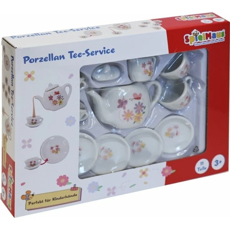 VEDES Großhandel GmbH - Ware SpielMaus Küche Tee-Service aus Porzellan, 11-teilig – Bild 1