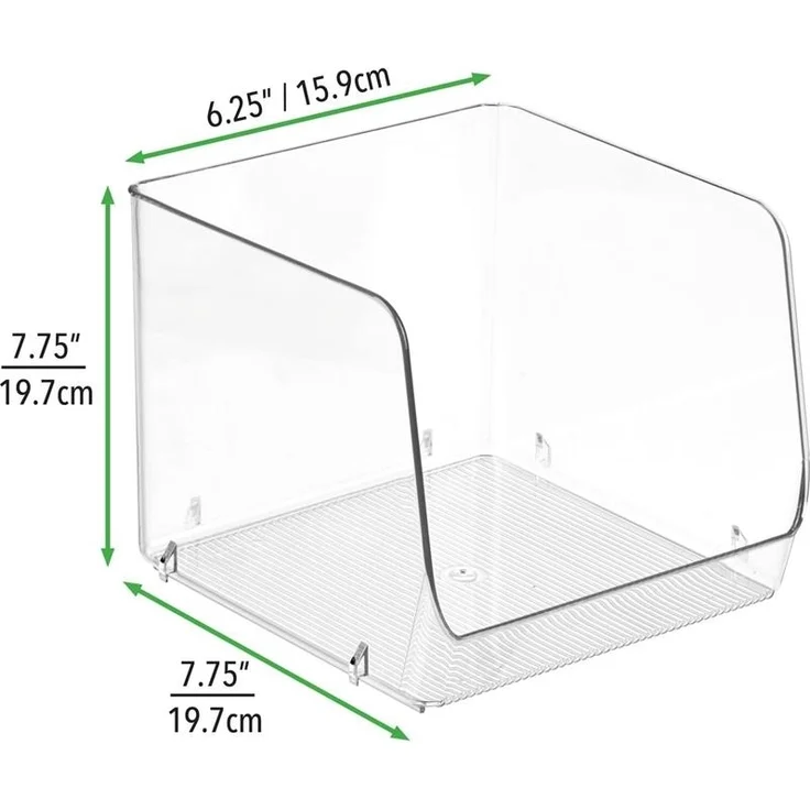 Aufbewahrungsbox Küchenbox 8er Set Organizer stapelbar mDesign transparent – Bild 2
