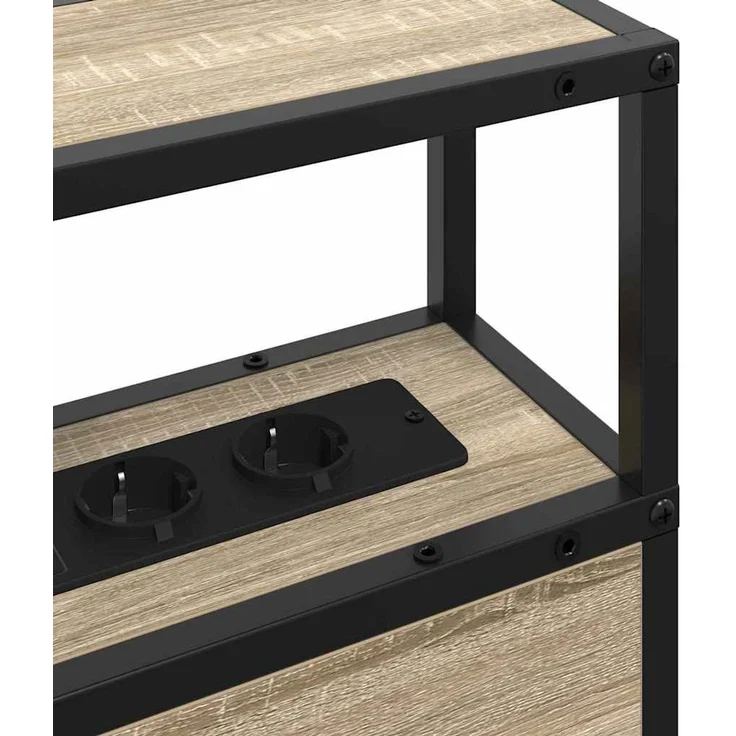 vidaXL Stauraum-Kopfteil Sonoma-Eiche Holzwerkstoff 98 x 15 x 93 cm Braun – Bild 8