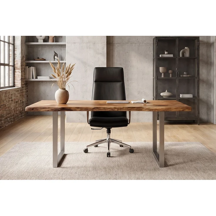 KAWOLA Bürostuhl GIO Schreibtischstuhl drehbar Kunstleder schwarz 119 x 68 x 61 cm – Bild 4