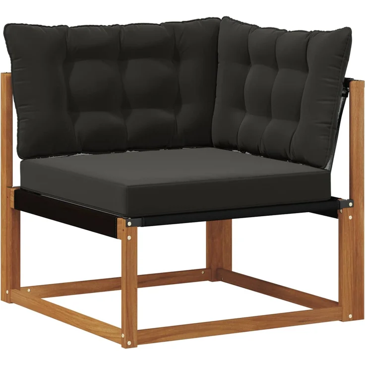 vidaXL Outdoor-Sofagarnitur 7 stk. 6-Sitzer Natur und Schwarz 3381280 – Bild 7