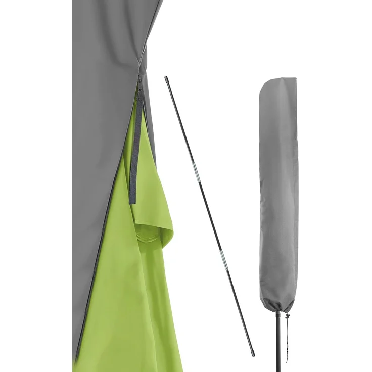 Universelle Sonnenschirm Schutzhülle bis Ø 300cm - Sonnenschirmhülle mit Stab, Reißverschluss, Tragegriff - Polyester Abdeckhauben für Sonnenschirme bis Ø 3m