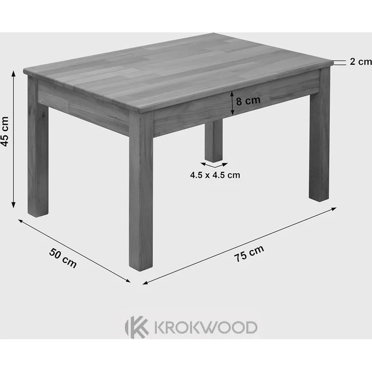 Krok Wood Couchtisch Krok Wood Couchtisch Tomas aus Massivholz in Buche – Bild 2
