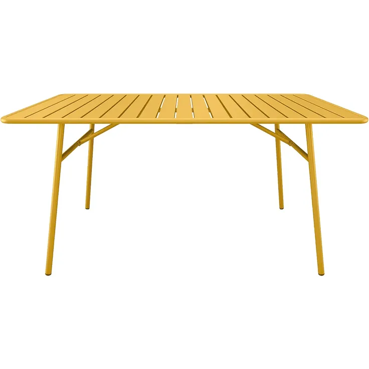 Vente-unique - MIRMANDE Gartenessgruppe Metall Gelb - B 100 cm59 cm x H 75 cm79 cm x L 200 cm56 cm – Bild 6