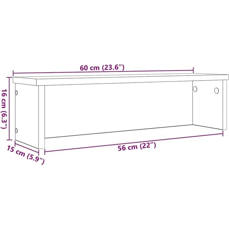 vidaXL Küchenregale Stapelbar 2 Stk. Betongrau 60x15x16 cm 860506 – Bild 9