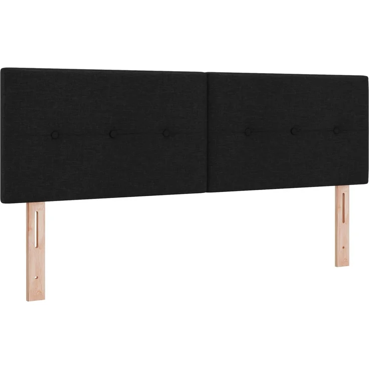 vidaXL Boxspringbett mit Matratze Schwarz 140x200 cm Stoff 3452948 – Bild 5