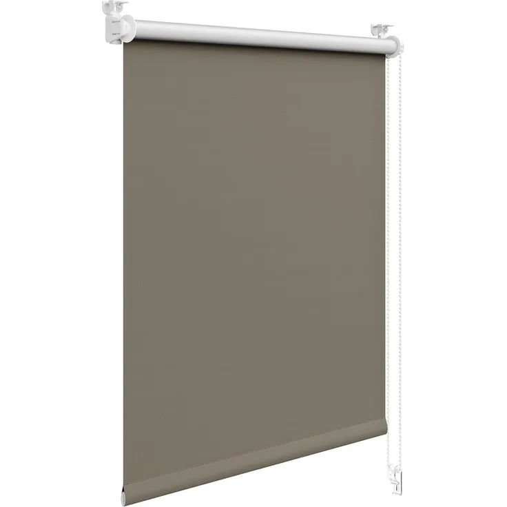 WOLTU Verdunkelungsrollo ohne Bohren, Thermo Verdunkelungsrollo mit Kette, Sichtschutz, für Türen und Fenster, 120 x 160 cm, Taupe