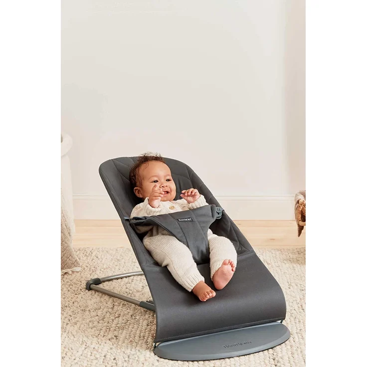 BabyBjörn Bliss Petal Cotton Wippe Anthrazit Grau dunkel – Bild 2
