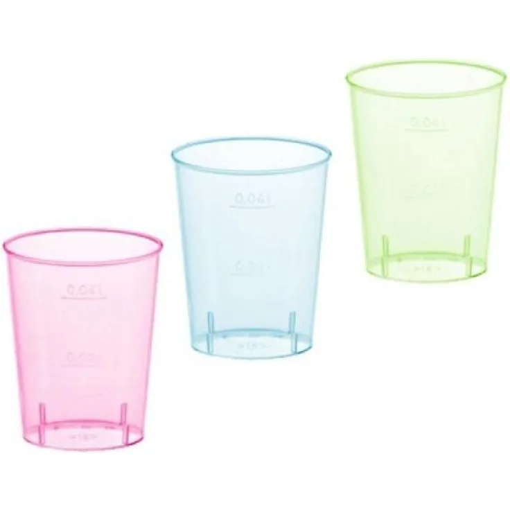 960 Gläser für Schnaps, PS 4 cl Ø 4,2 cm 5,2 cm farbig sortiert