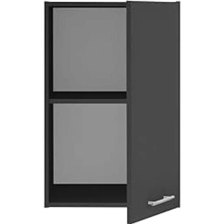 Laundreezy Schrankaufsatz für Waschmaschinenschrank, Anthrazit - Aufsatzschrank für zusätzlichen Stauraum in der Waschküche - 50 x 76 x 68 cm (B/H/T) – Bild 3