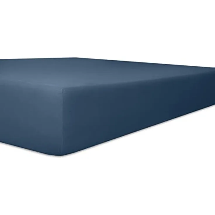 Kneer Qualität 22 Vario-Stretch Topper-Spannbetttuch 160 x 200 x 4-12cm 32 Marine
