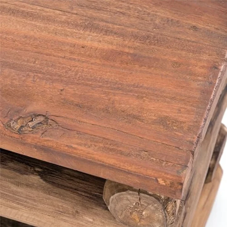 Hocker BLOCK 38 Teak Massivholz naturfarben – Bild 6