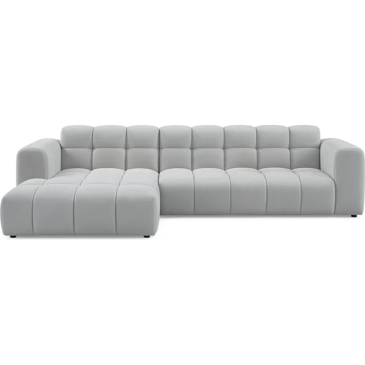 Selsey 'Boloon' Ecksofa L-Form, 3-Sitzer, links, Samt Hellgrau, 300 cm – Bild 1