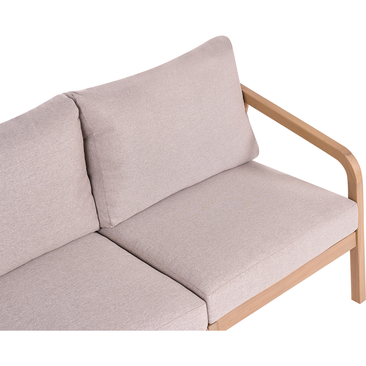 Gartensofa Set 3-Sitzer RIVELLO mit Ottomane Akazienholz Hellbraun – Bild 6