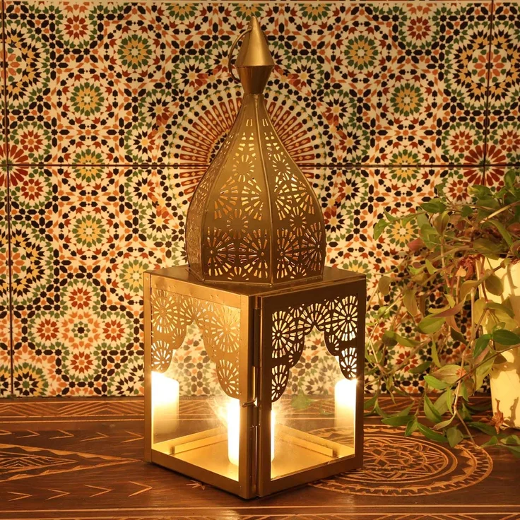 Orientalisches Windlicht Modena Gold M – Bild 9