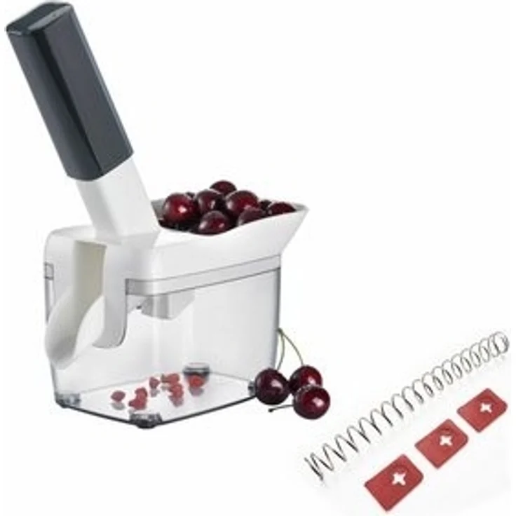 WESTMARK Entkerner für Kirschen, mit Schütte, Kernkassette, Rezeptheft, Verschleißteil-Se, ABS, SAN, Edelstahl, TPE – Bild 6