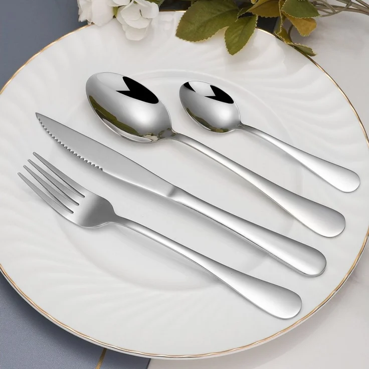 Faizee Home Besteck-Set Besteckset 24 tlg. Edelstahlbesteck für. 6 Personen Gift Box (24-tlg), Edelstahl – Bild 3