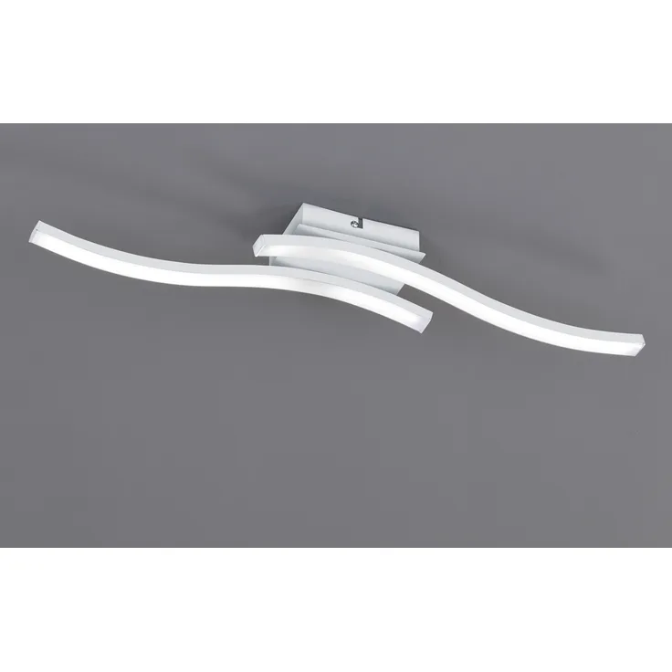LED Deckenleuchte ROUTE 2 flammig Metall Weiß, Neutralweiß, Breite 56cm