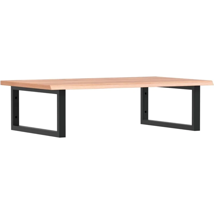 vidaXL Waschtischplatte mit Halterung Stahl und Massivholz Eiche 3302609 – Bild 2