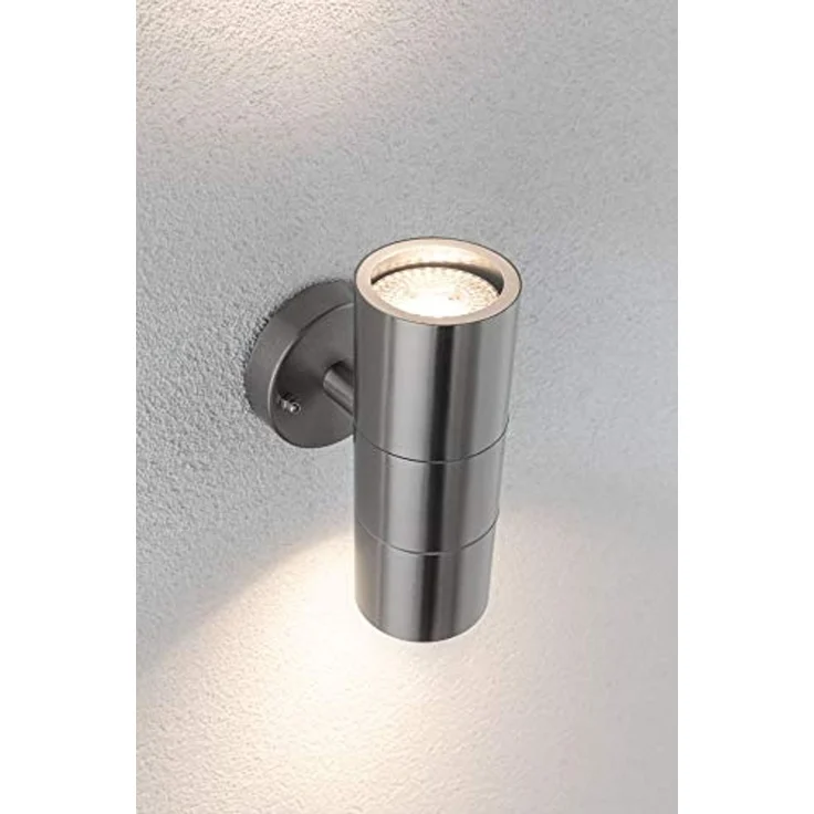 Paulmann No. 94331 Outdoor Wandleuchte Flame IP44 GU10 Edelstahl gebürstet – Bild 5