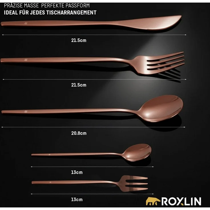 Roxlin Besteck-Set 30-teiliges Edelstahl-Besteckset modern & elegant 4 Farbe – Bild 2