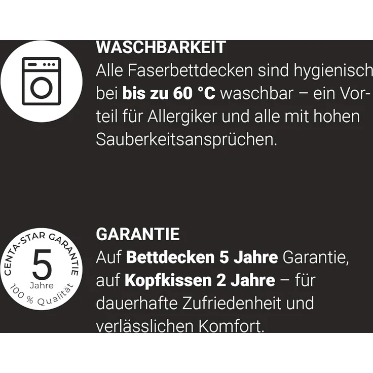 Ganzjahresbett CENTA-STAR JUNIOR BL 100x135 cm weiß Bettdecke Vierjahreszeitenbett – Bild 6