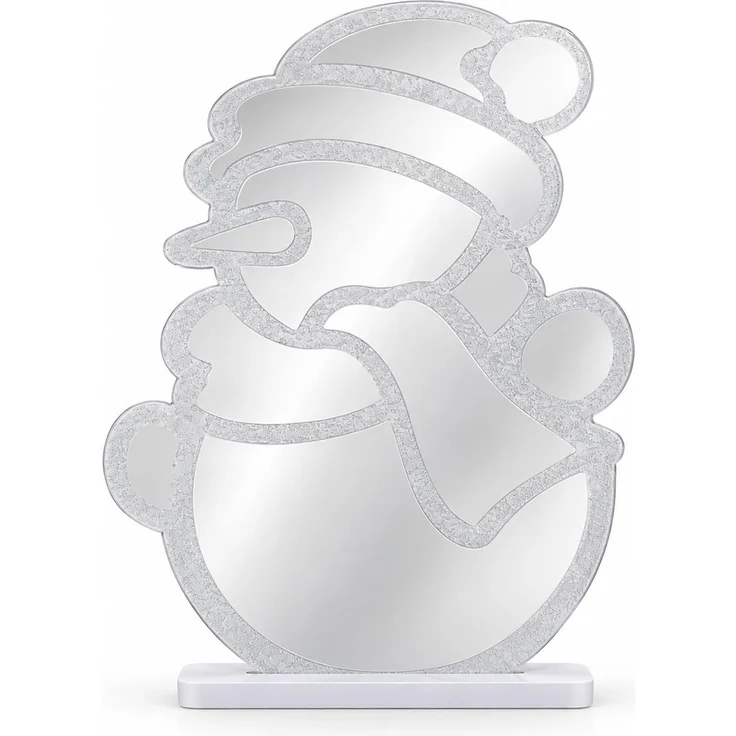 LED Infinity Spiegel Schneemann 28 cm mit Timer, bunte Weihnachtsdeko innen – Bild 2