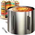 4smile Tortenring verstellbar hoch 15 cm - Edelstahl Backring Ø 16-30 cm, stabile Tortenform - Kuchenring rund verstellbar, Backrahmen rund zum Backen und Dekorieren