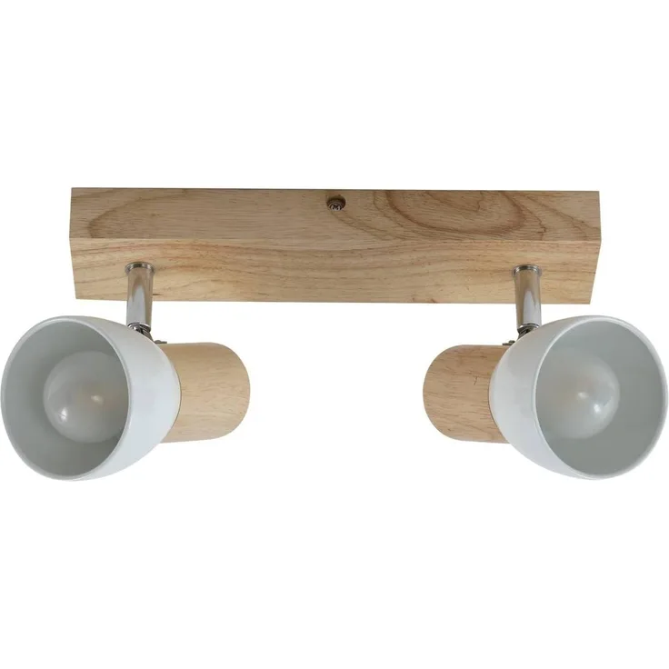 Lindby Deckenstrahler Thorin, Holz IP20, 2 x 40 W