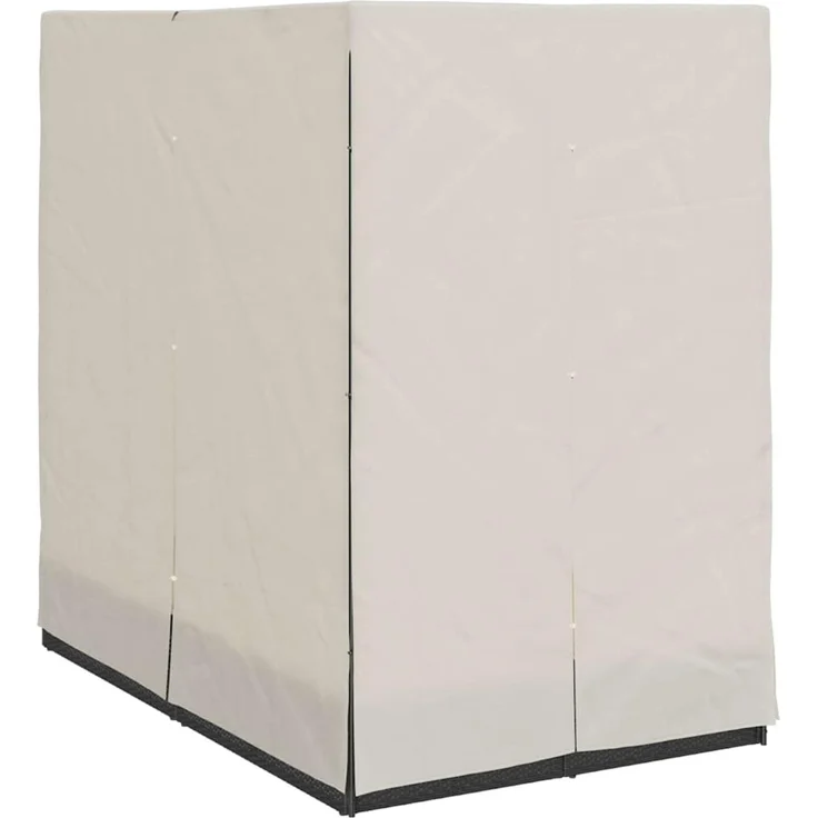 vidaXL Doppelte Sonnenliege Warmes Weiß Poly-Rattan 3376127 – Bild 4