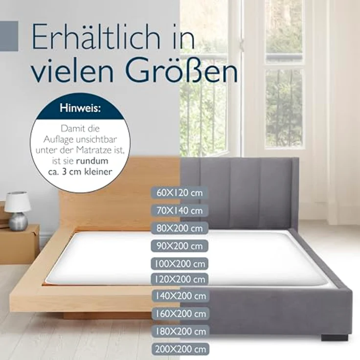 Beautissu Matratzenschoner Beautect mit Noppen 200 x 120 x 0.5 cm – Bild 4