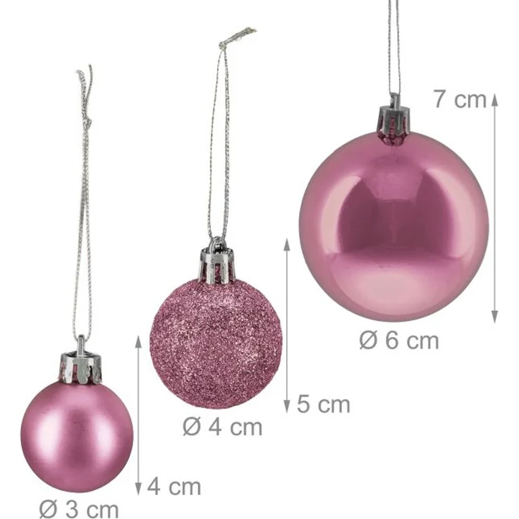 Relaxdays Weihnachtskugeln im 50er Set – Bild 4