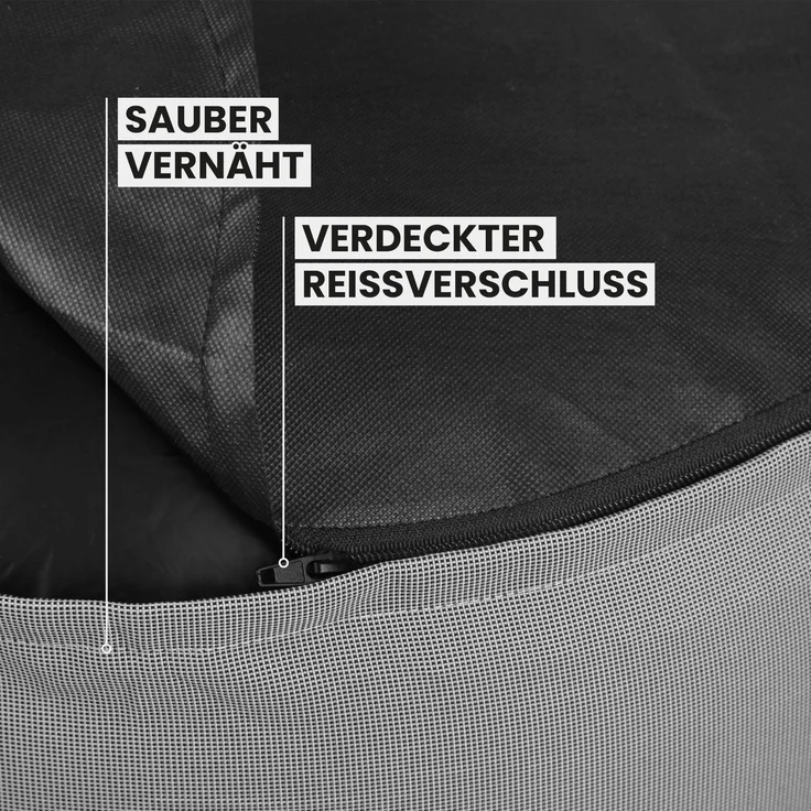 Sitzpouf - Indoor/Outdoor - Sitzkissen Ø54 cm x 26 cm - wasserabweisend ( Lotusblüteneffekt ) - Platzsparend / Innovativ - Innenkissen aufblasbar - Belastbar bis 100kg Hellgrau – Bild 8