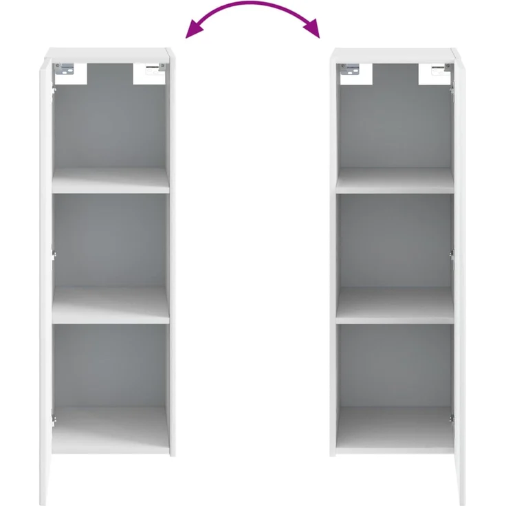 vidaXL Badezimmerschrank-Set 5 stk. Hochglanz Weiß 129 x 35 x 80 cm 3405987 – Bild 11