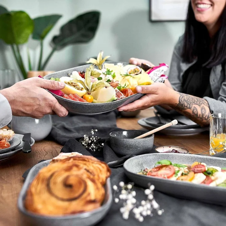 Springlane Servierplatte Misty Cliff, in verschiedenen Sets, Steingut, (1-tlg), spülmaschinenfest, mikrowellengeeignet – Bild 7